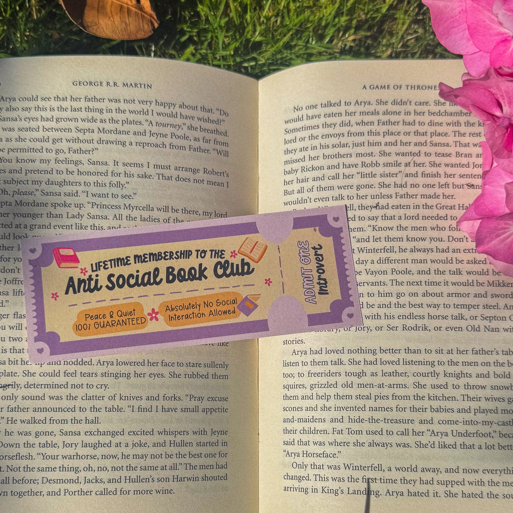 Anti Social Book Club ~ Bookmark - Pae Pukapuka