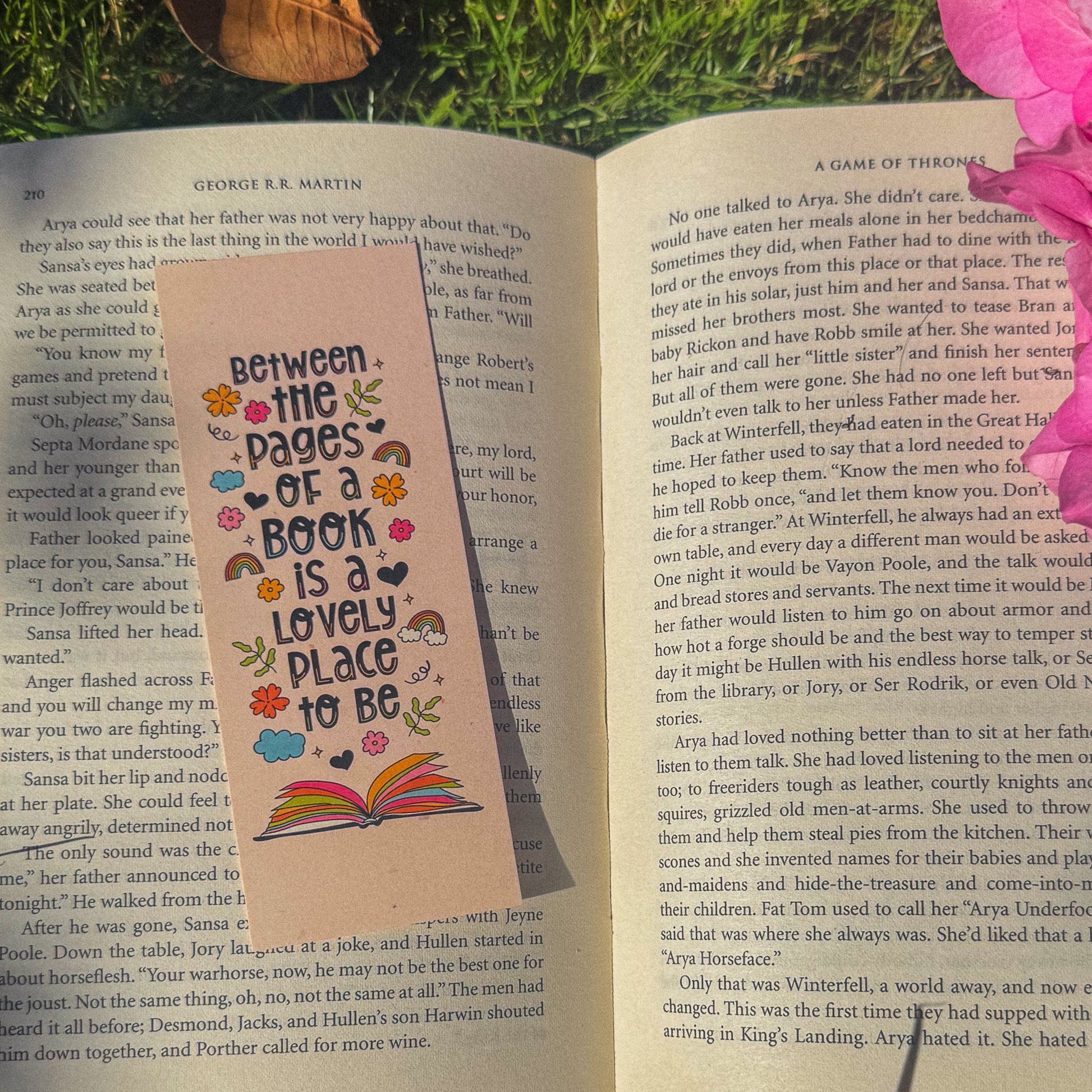 Between the pages of a book is a lovely place to be ~ Bookmark - Pae Pukapuka