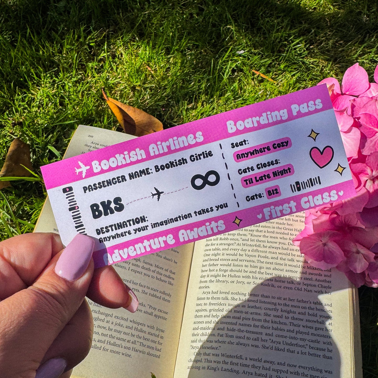 bookish airlines ~ bookmark - pae pukapuka