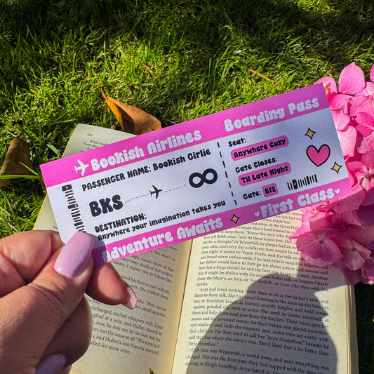 Bookish Airlines ~ Bookmark - Pae Pukapuka