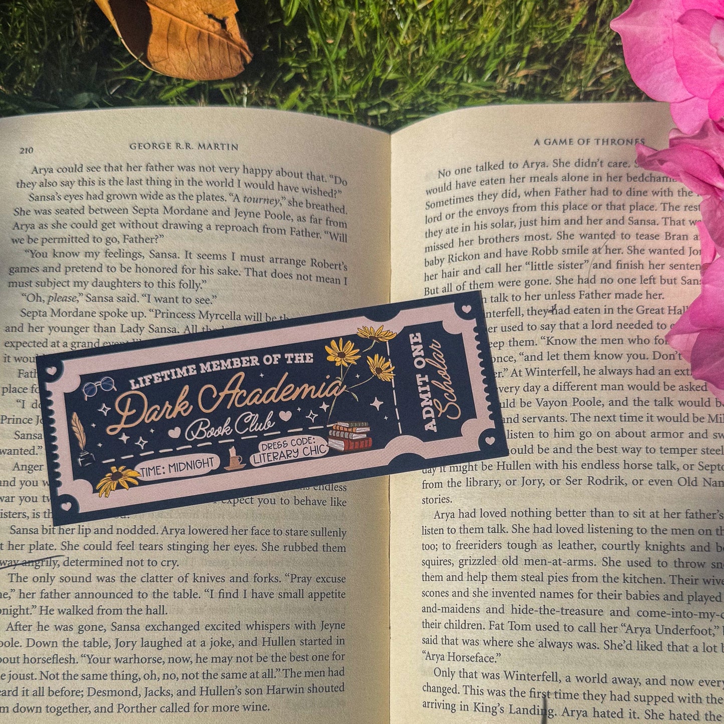 dark academia book club ~ bookmark - pae pukapuka