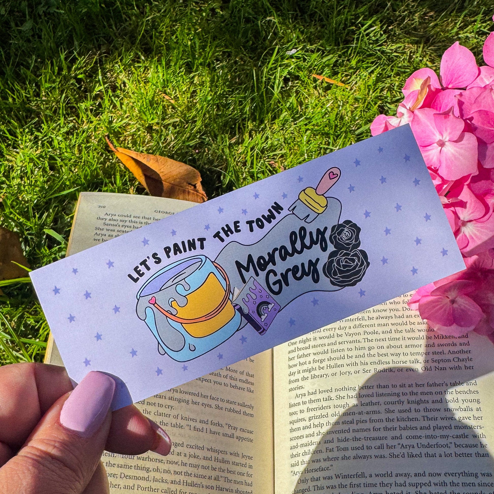 Let's Paint The Town Morally Grey ~ Bookmark - Pae Pukapuka