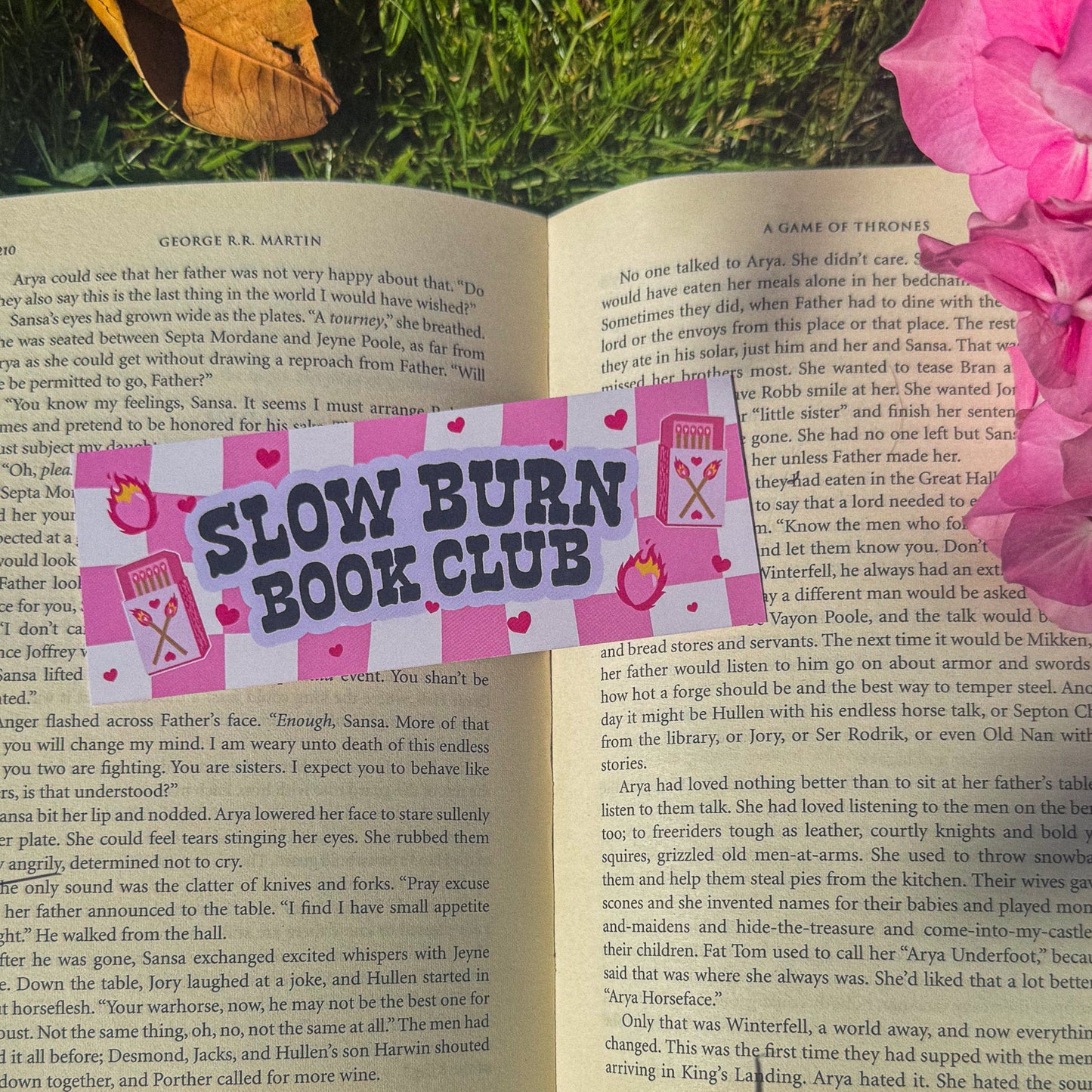 slow burn book club ~ bookmark - pae pukapuka