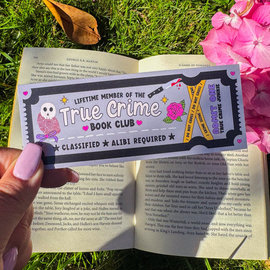 True Crime Book Club ~ Bookmark - Pae Pukapuka