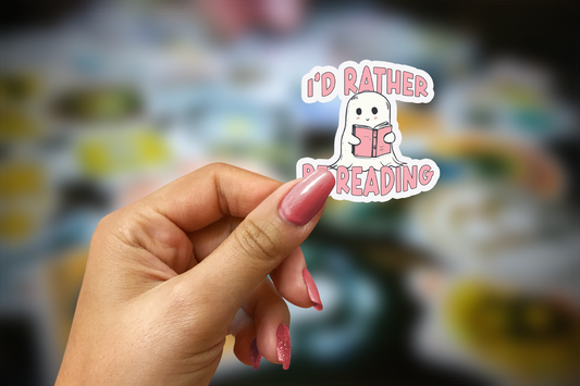 i'd rather be reading ghost ~ vinyl sticker