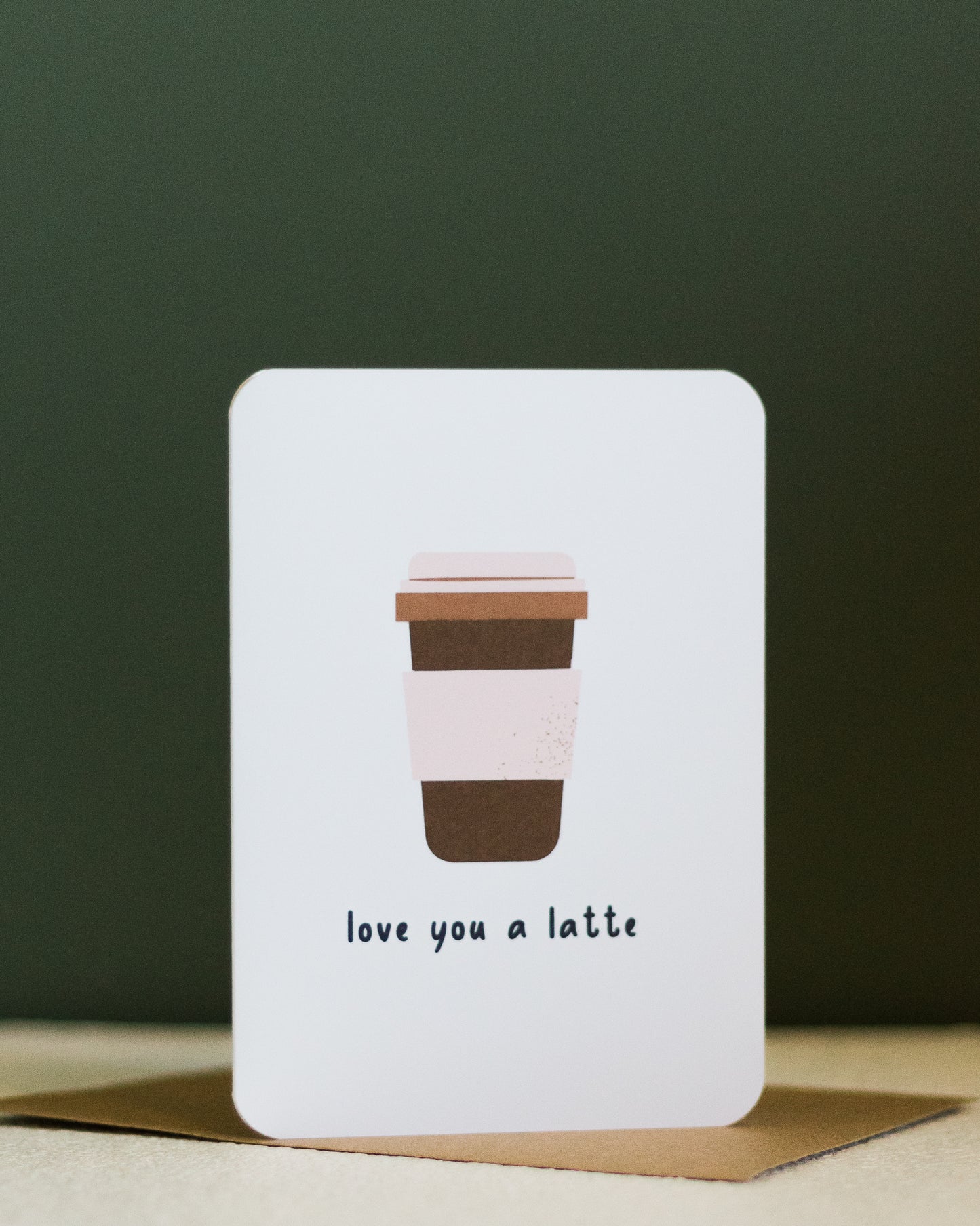 love you a latte ~ greeting card | pae pukapuka