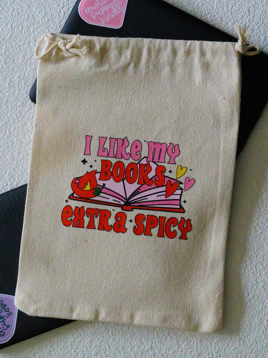 I Like My Books Extra Spicy - E-Reader Bag | Pae Pukapuka