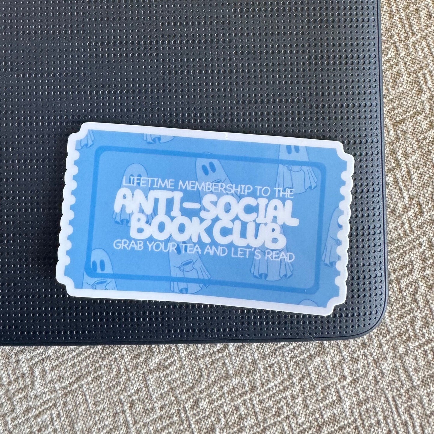 anti - social book club ~ vinyl sticker - pae pukapuka