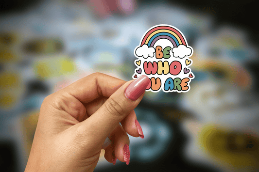 be who you are ~ pride ~ vinyl sticker - Pae Pukapuka