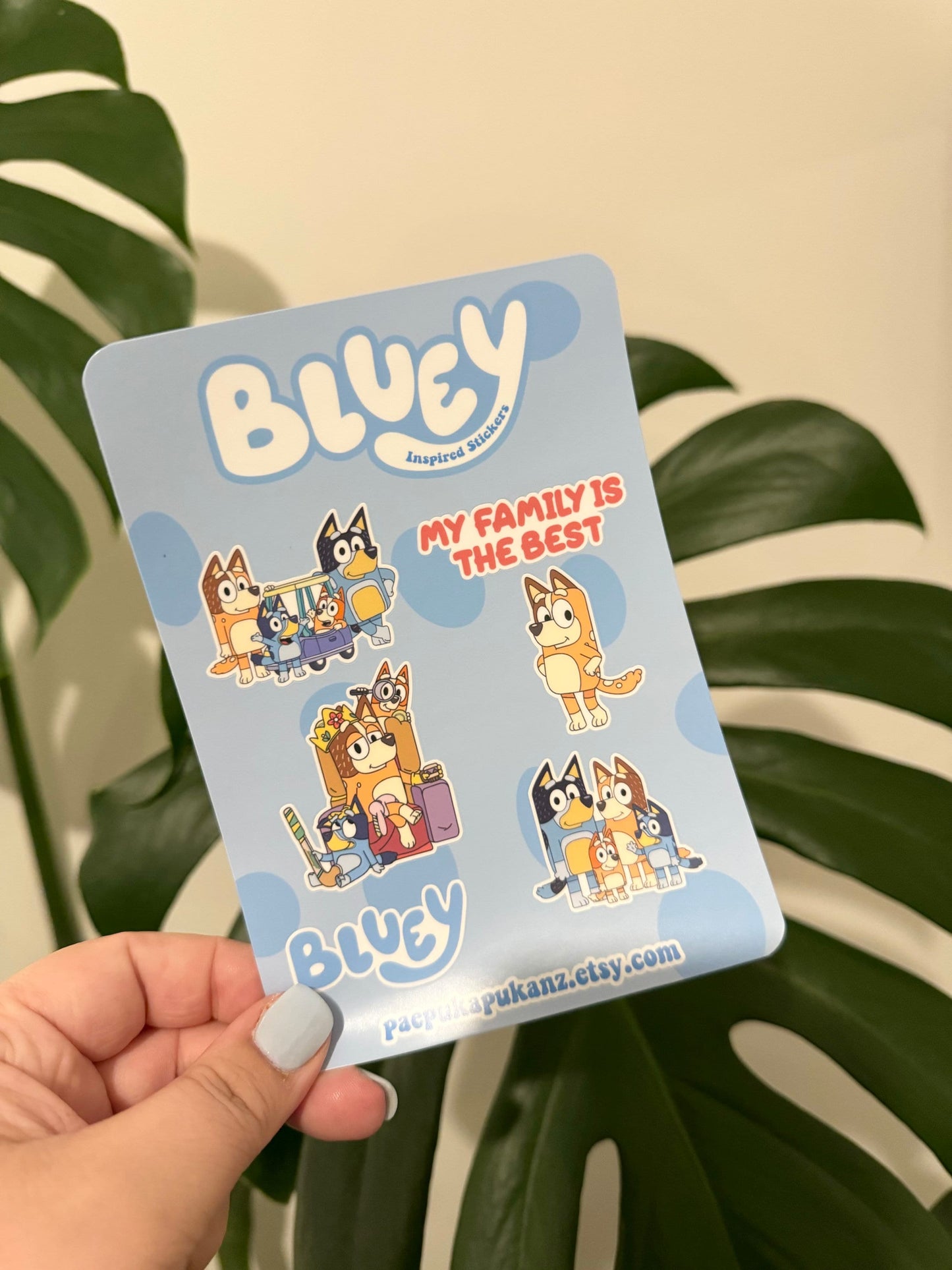 bluey and friends inspired ~ vinyl sticker sheets - pae pukapuka