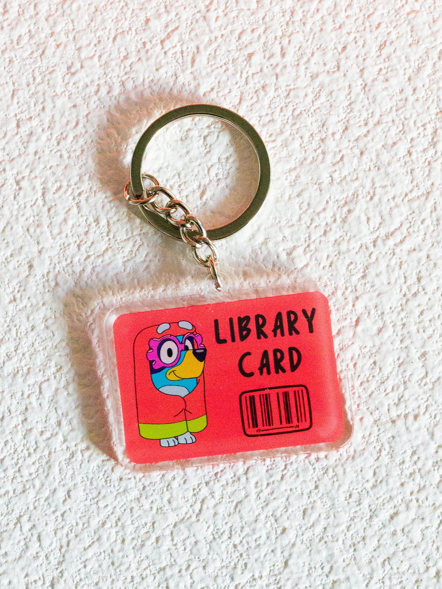 bluey blanket library card - keyring - pae pukapuka