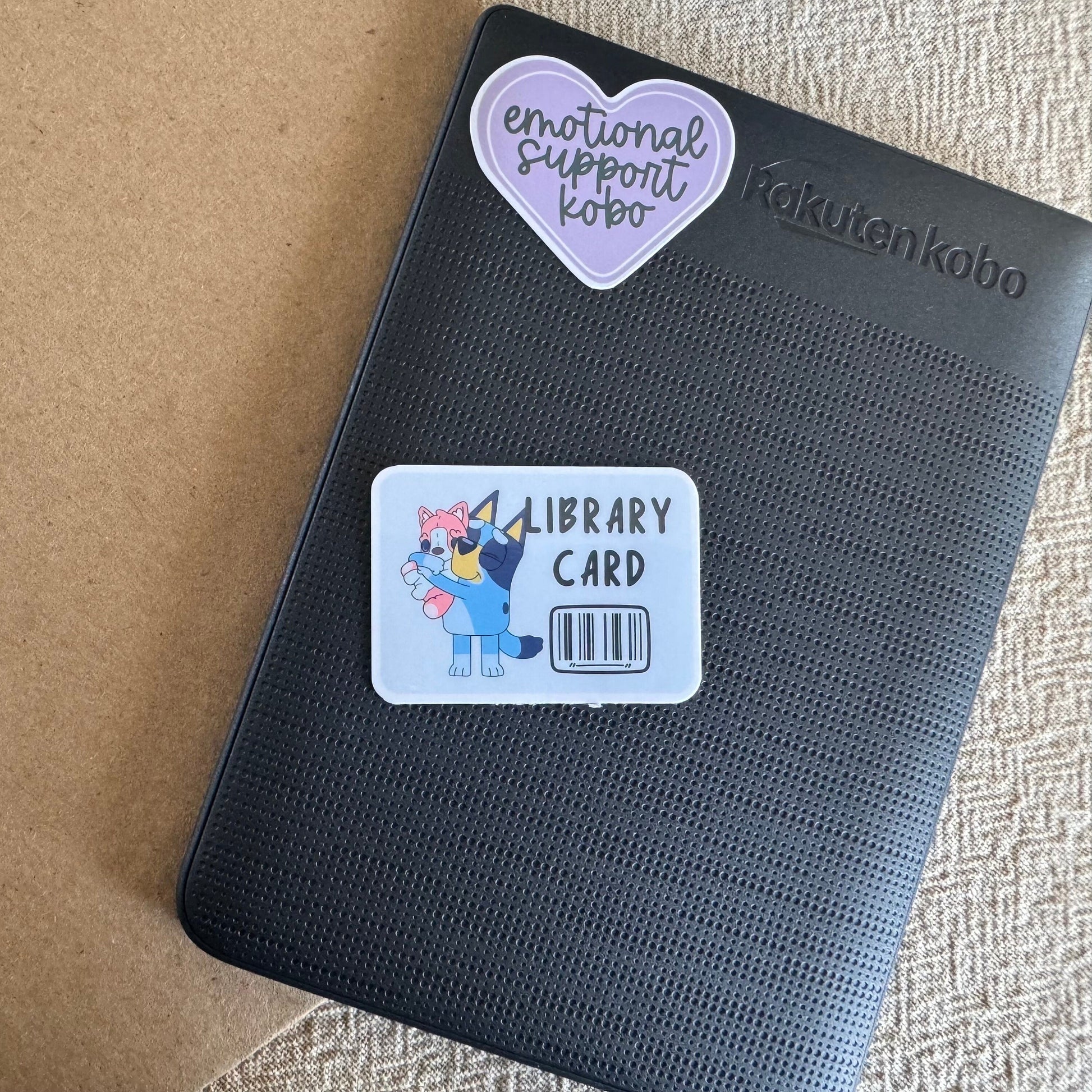 bluey library card ~ vinyl sticker - Pae Pukapuka