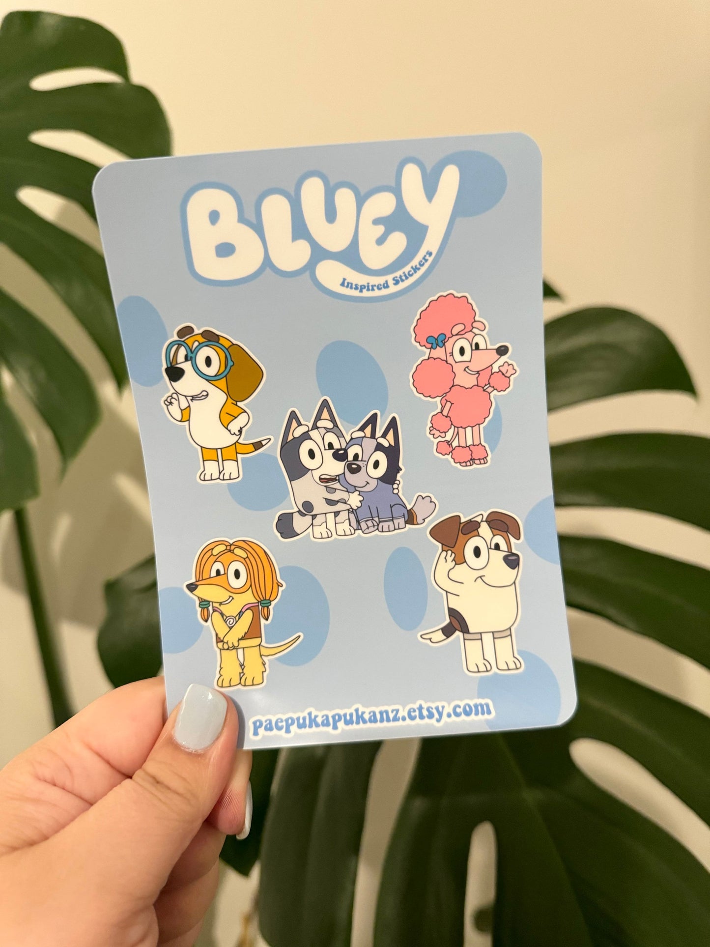 bluey's friends inspired ~ sticker sheets - pae pukapuka