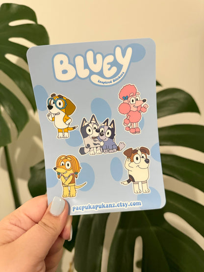 Bluey's friends inspired ~ sticker sheets - Pae Pukapuka