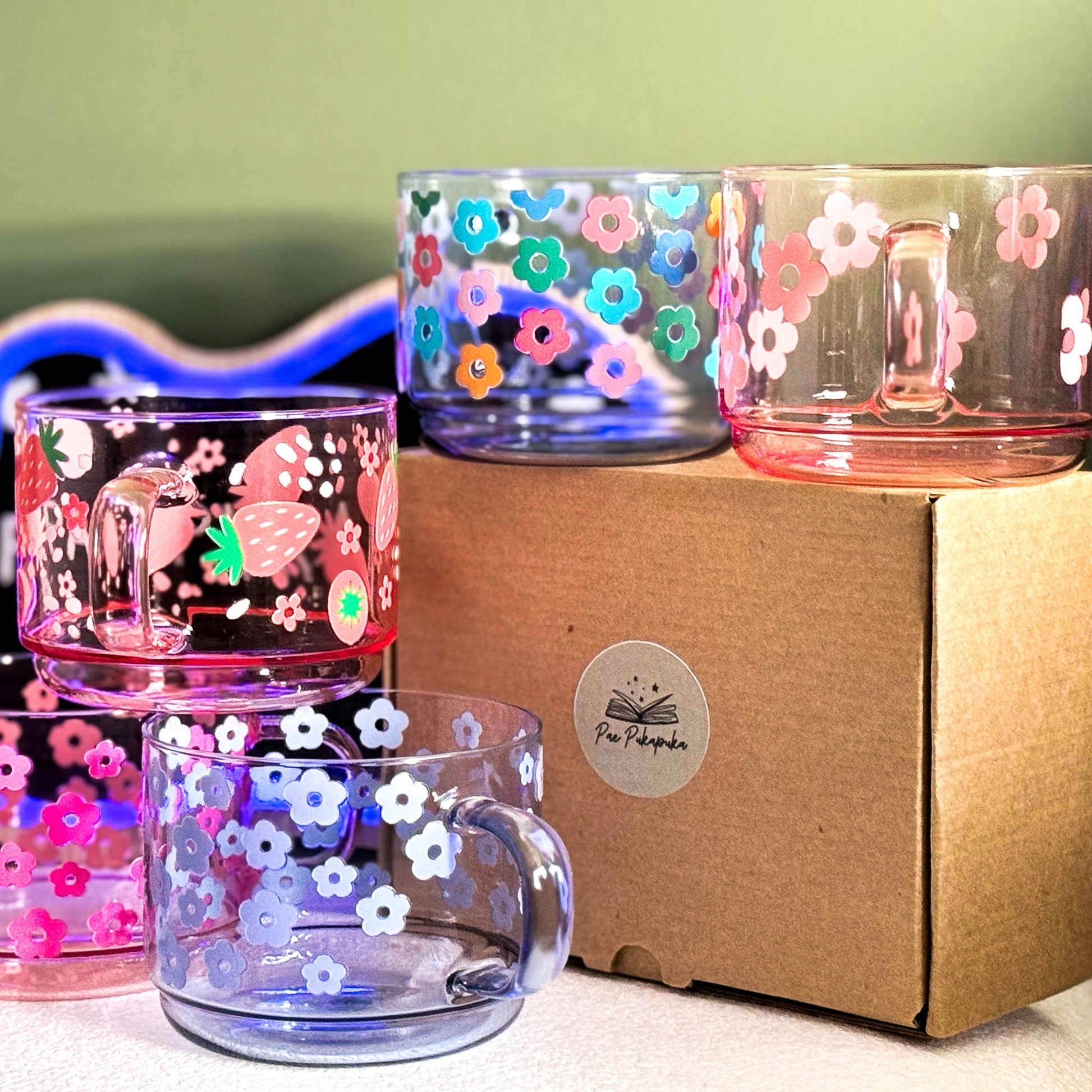 Blushing Pink Glass Mug ~ Limited Run - Pae Pukapuka