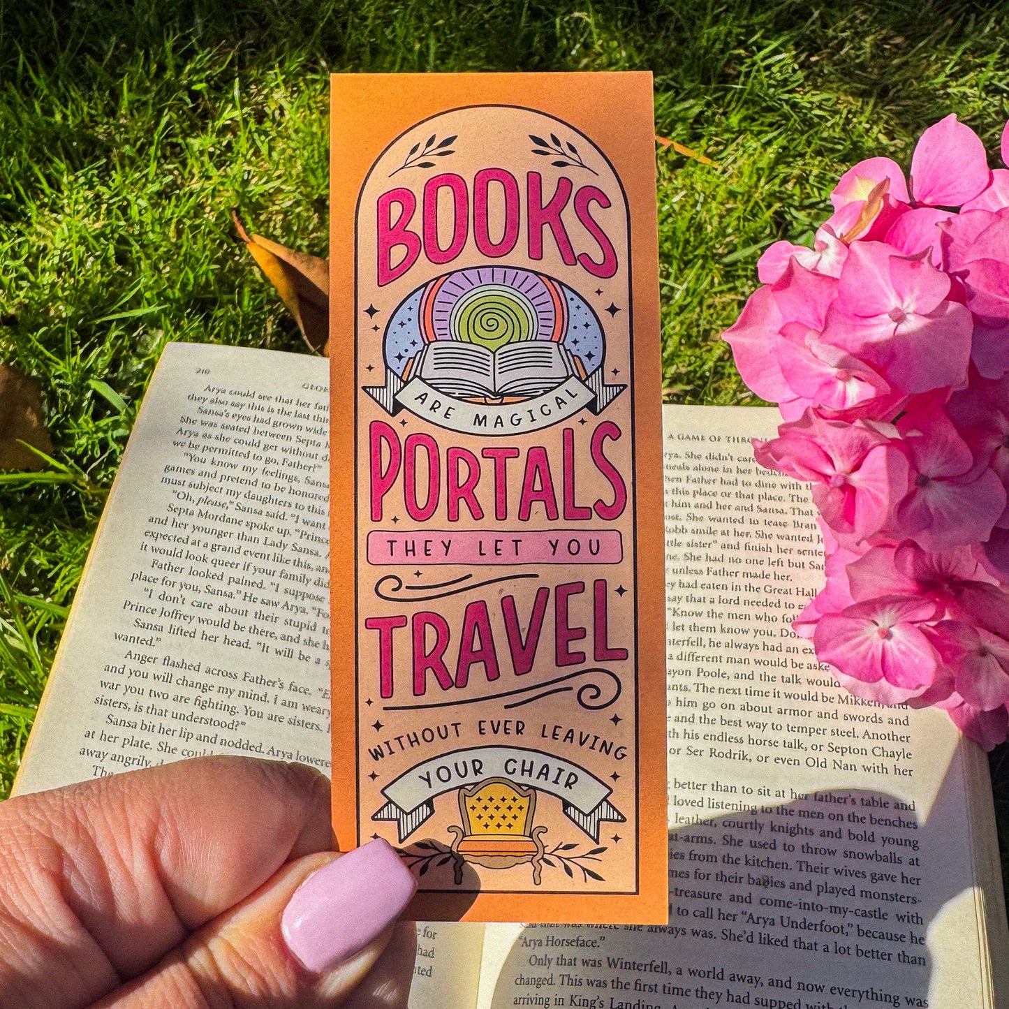 books are magical portals. they let you travel without ever leaving the chair. ~ bookmark - pae pukapuka