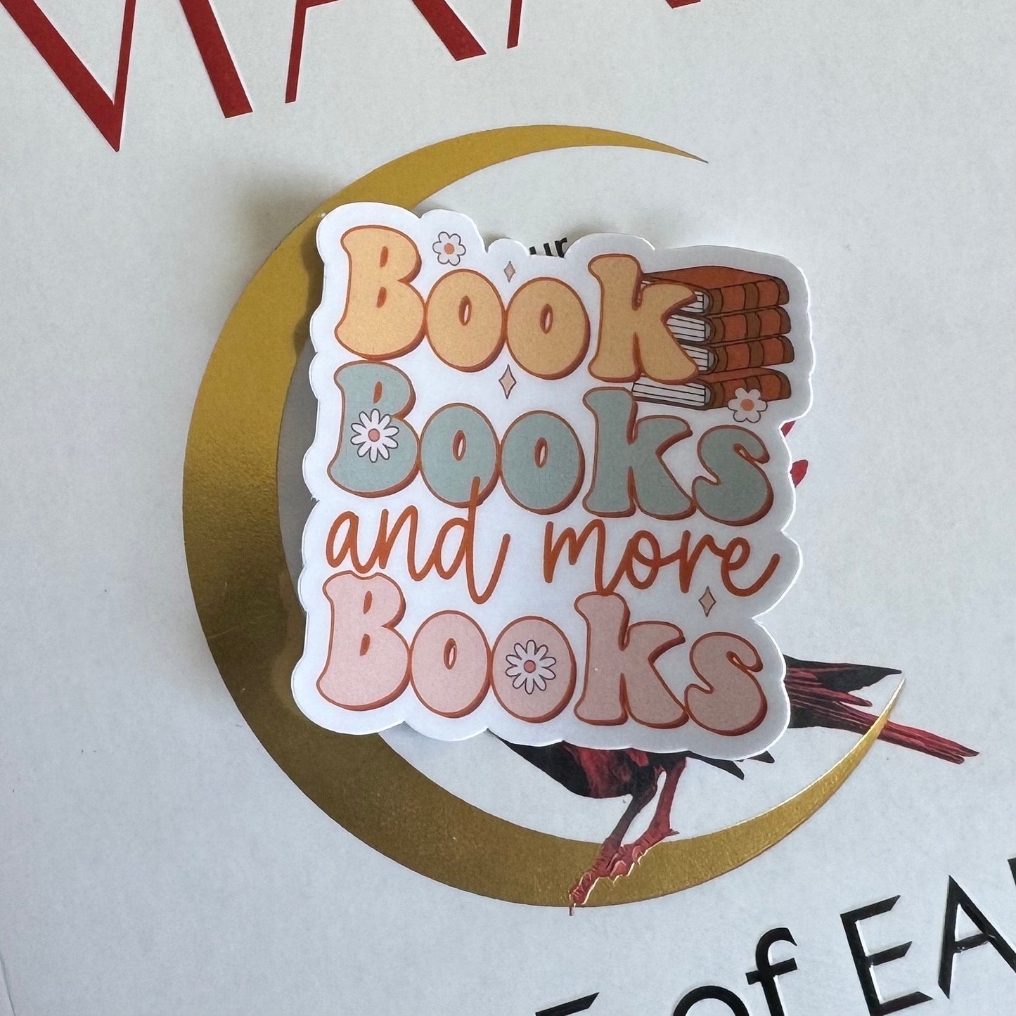 books books and more books ~ vinyl sticker - pae pukapuka