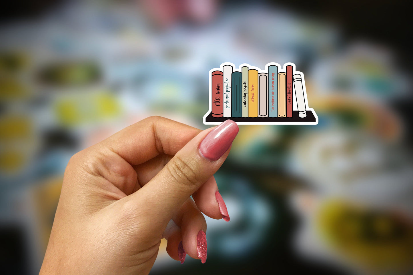 bookshelf ~ vinyl sticker - pae pukapuka