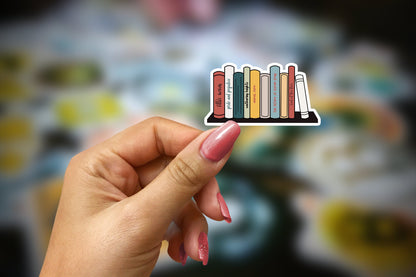 bookshelf ~ vinyl sticker - Pae Pukapuka