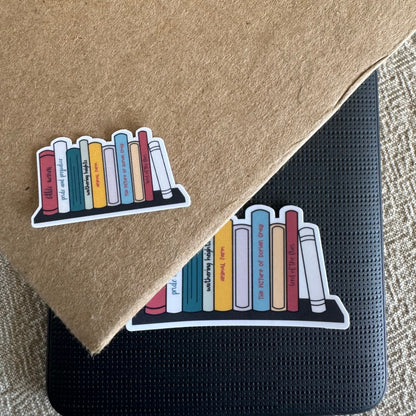 bookshelf ~ vinyl sticker - Pae Pukapuka