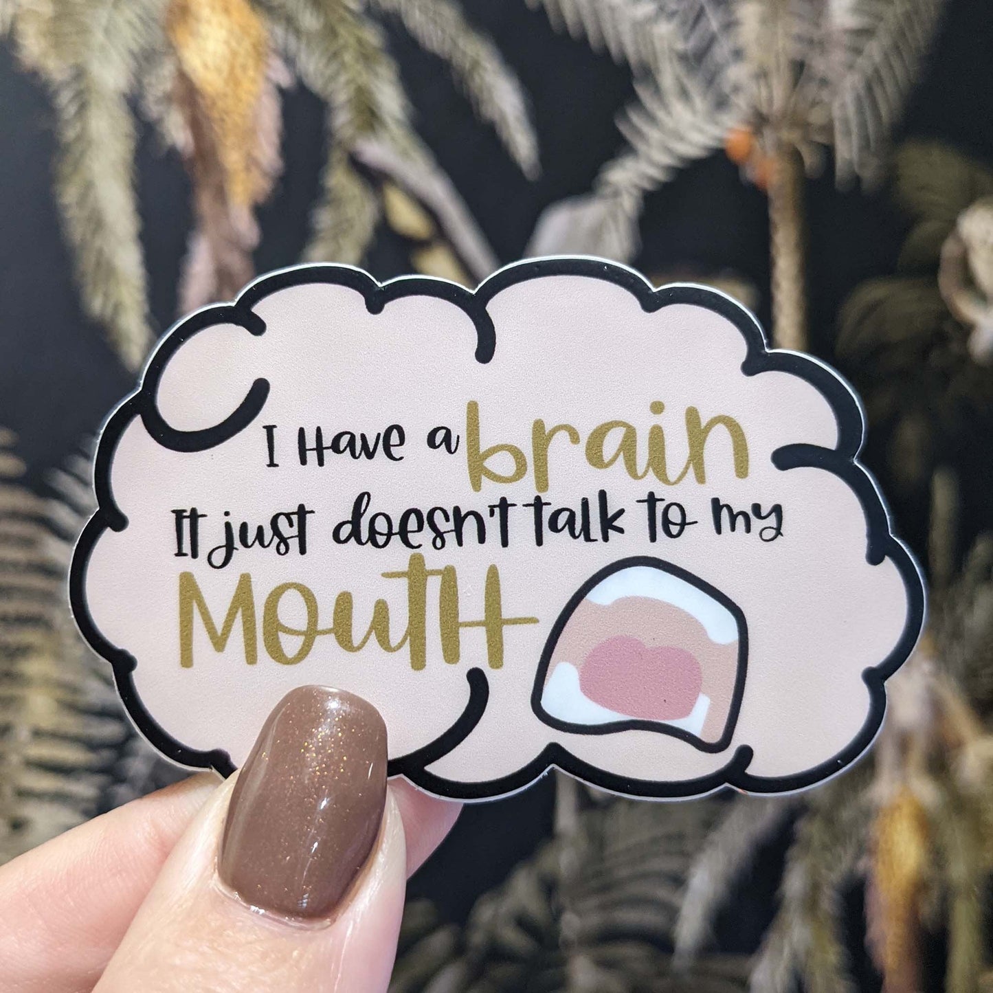 brain mouth ~ vinyl sticker - pae pukapuka