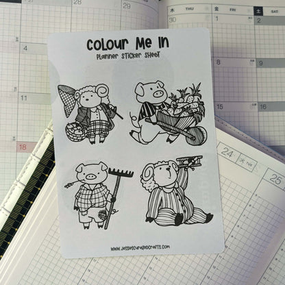 CLEARANCE Kawaii and Colour In ~ Planner Sticker Sheet - Pae Pukapuka