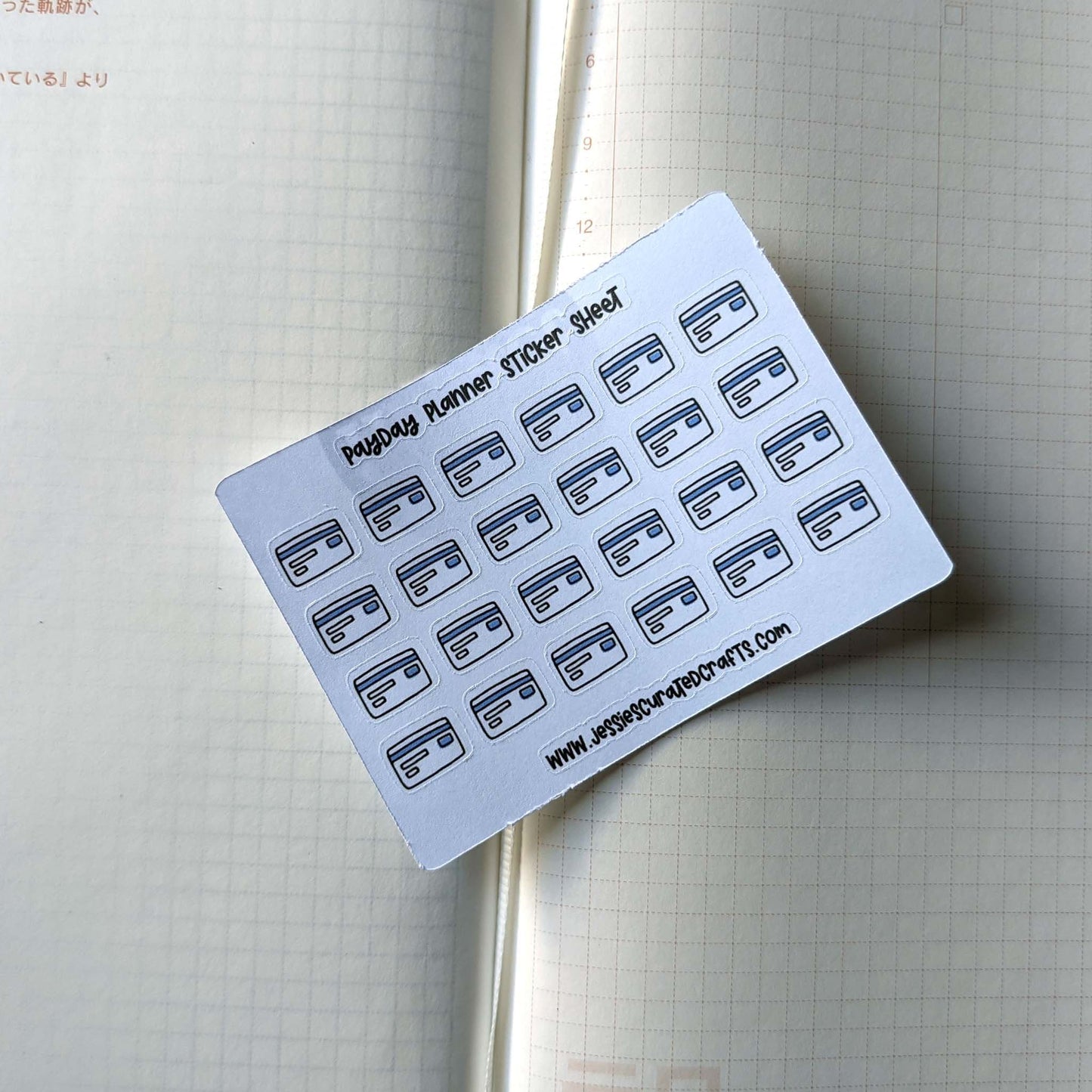 clearance pay day set ~ mini planner sticker sheet - pae pukapuka