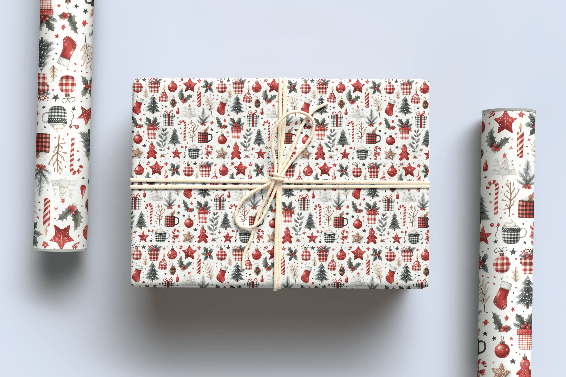 Dark Vintage Christmas Wrapping Paper ~ A3 - Pae Pukapuka