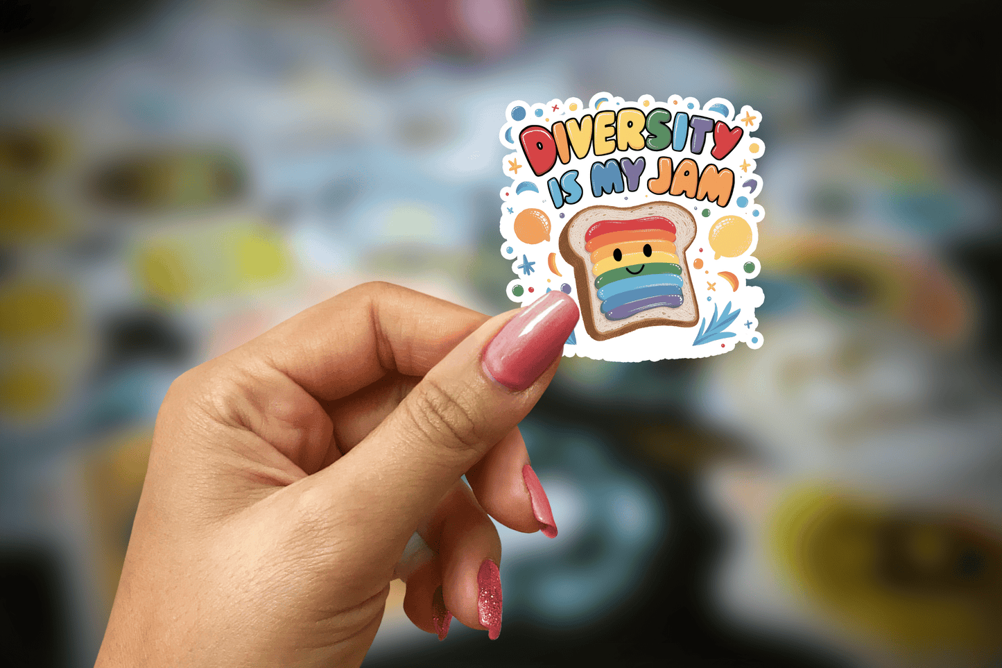 diversity is my jam ~ pride ~ vinyl sticker - pae pukapuka