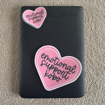 emotional support kobo | pink + black ~ vinyl sticker - Pae Pukapuka