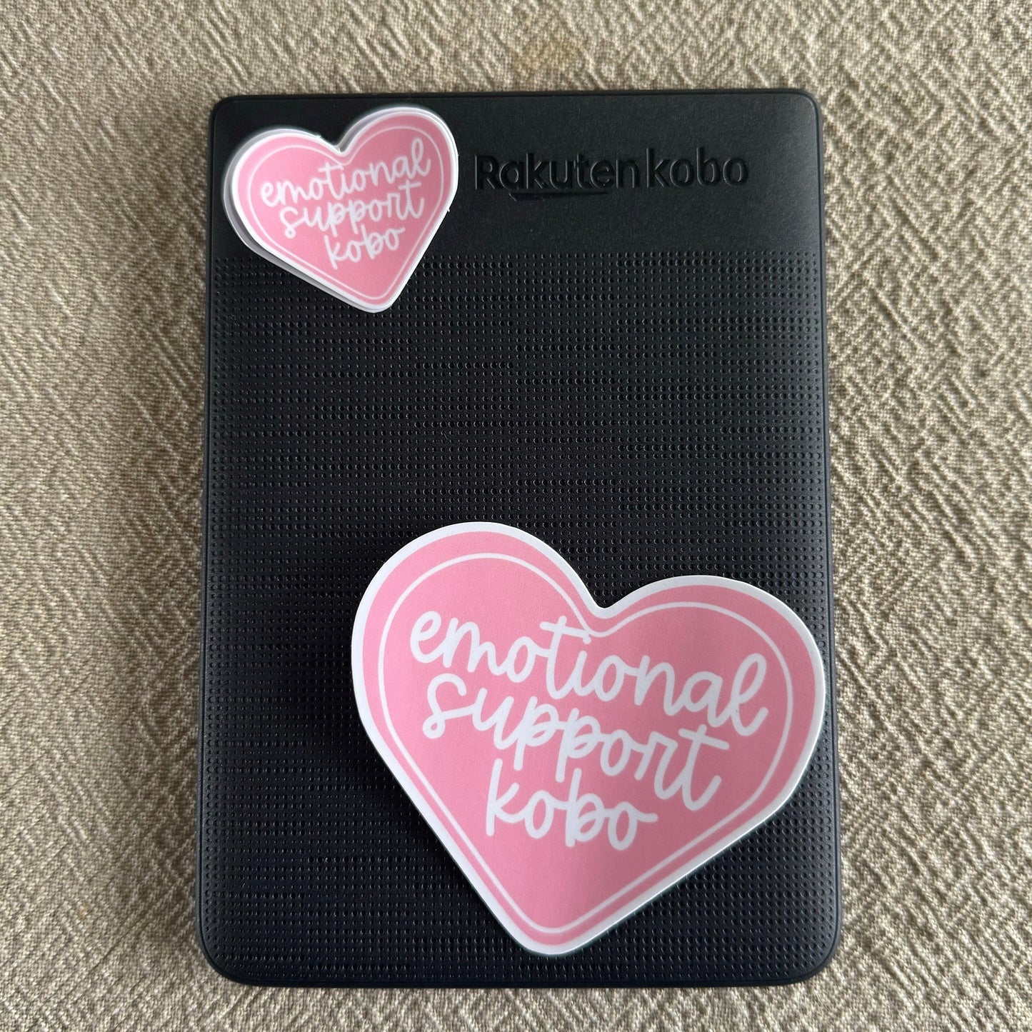 emotional support kobo | pink + white ~ vinyl sticker - pae pukapuka