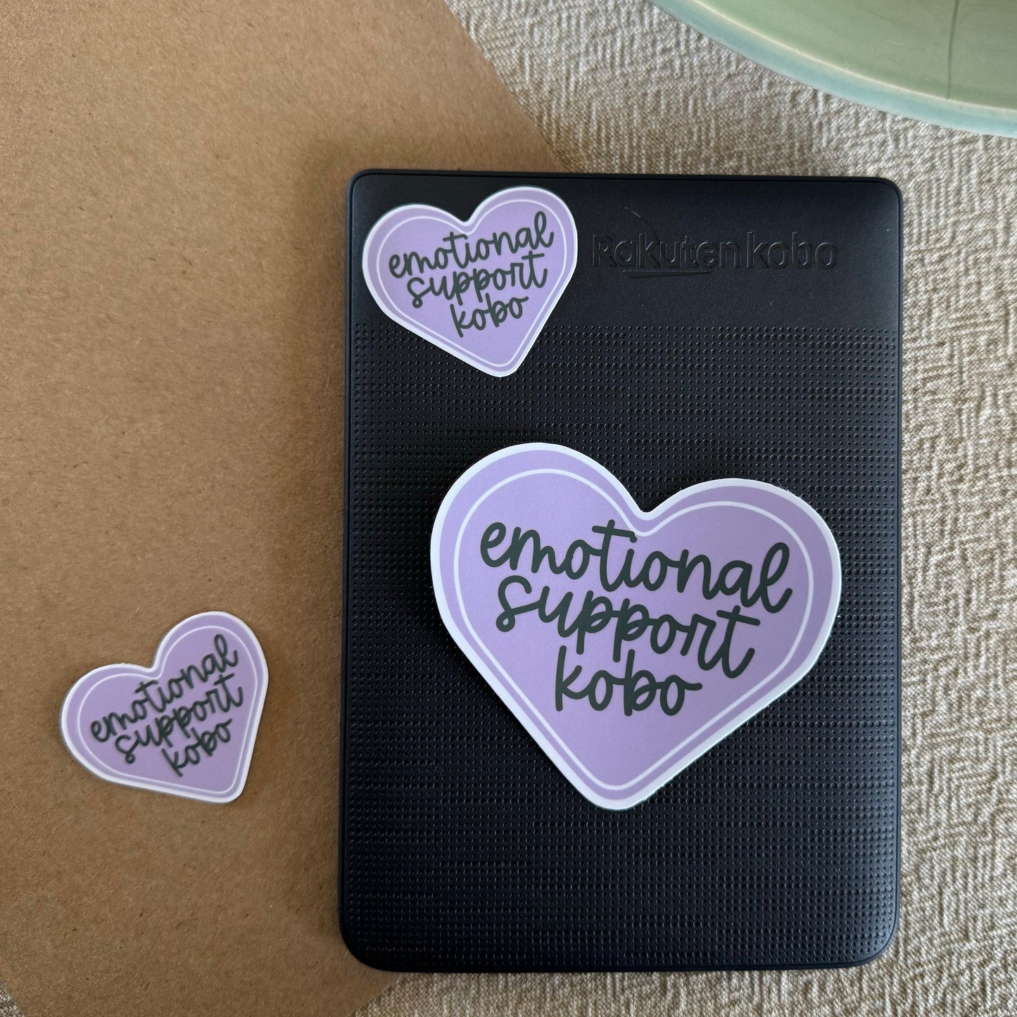 emotional support kobo | purple + black ~ vinyl sticker - pae pukapuka