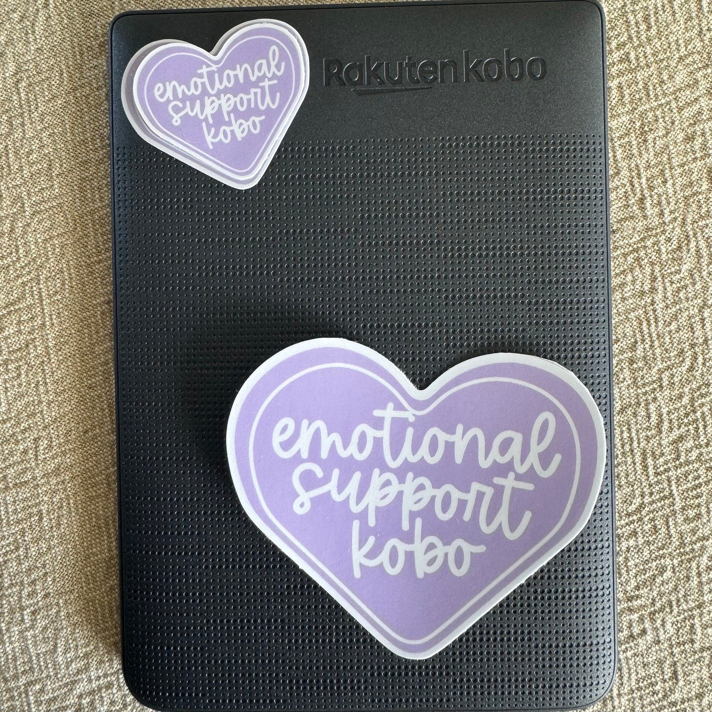 emotional support kobo | purple + white ~ vinyl sticker - pae pukapuka