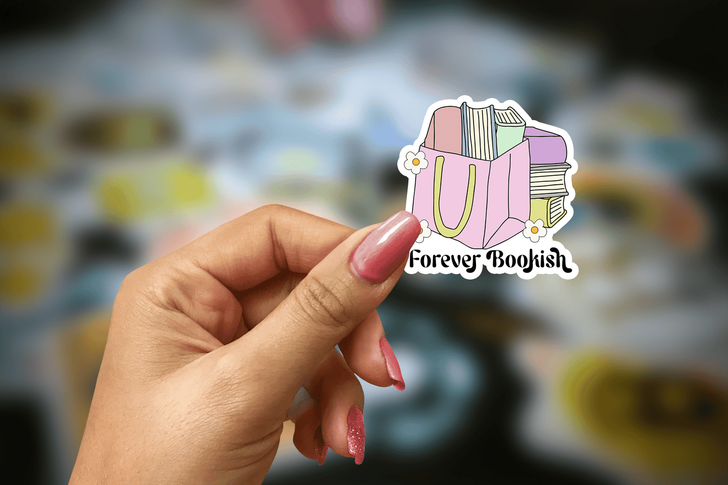 forever bookish ~ vinyl sticker - pae pukapuka