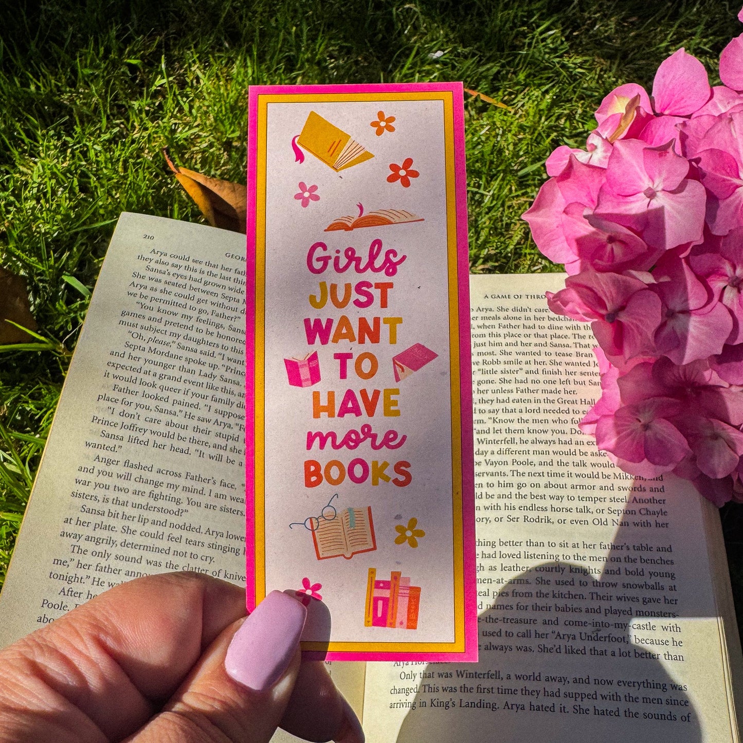 girls just want to have more books ~ bookmark - pae pukapuka