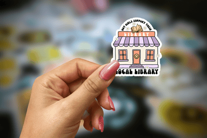 hot girls support their local library ~ vinyl sticker - Pae Pukapuka