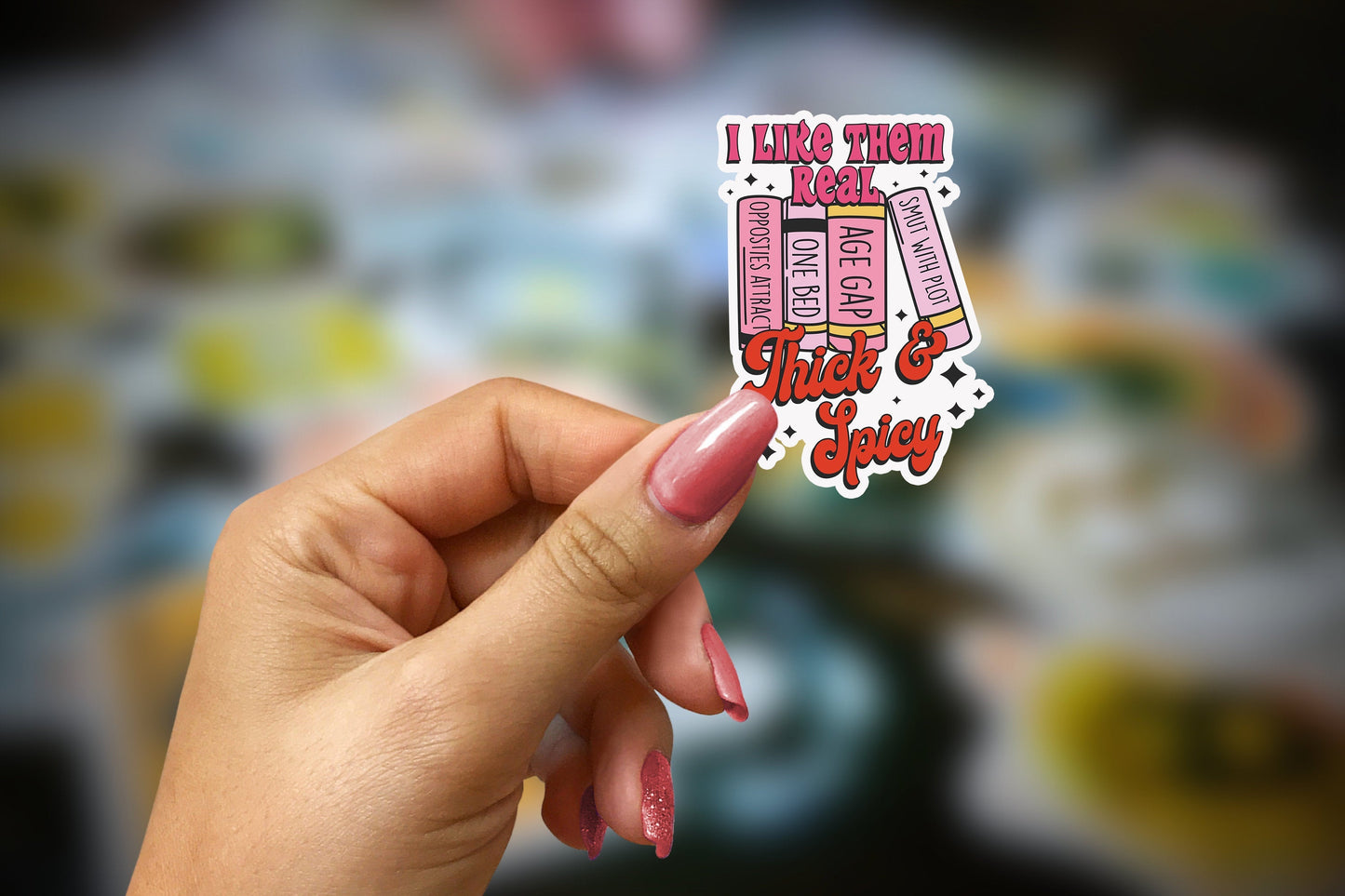 i like them real thick and spicy ~ vinyl sticker - pae pukapuka