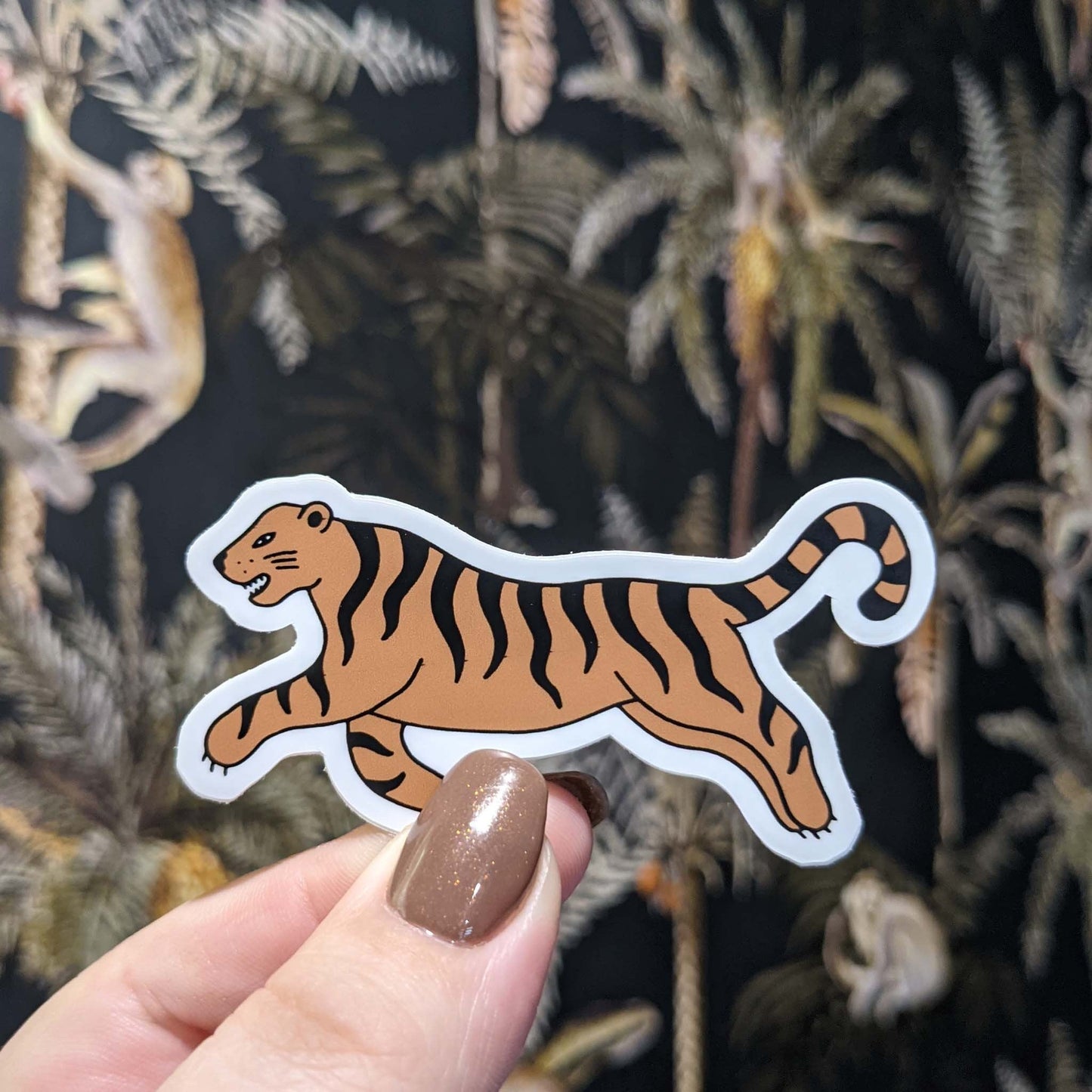 indie rose tiger ~ vinyl sticker - pae pukapuka