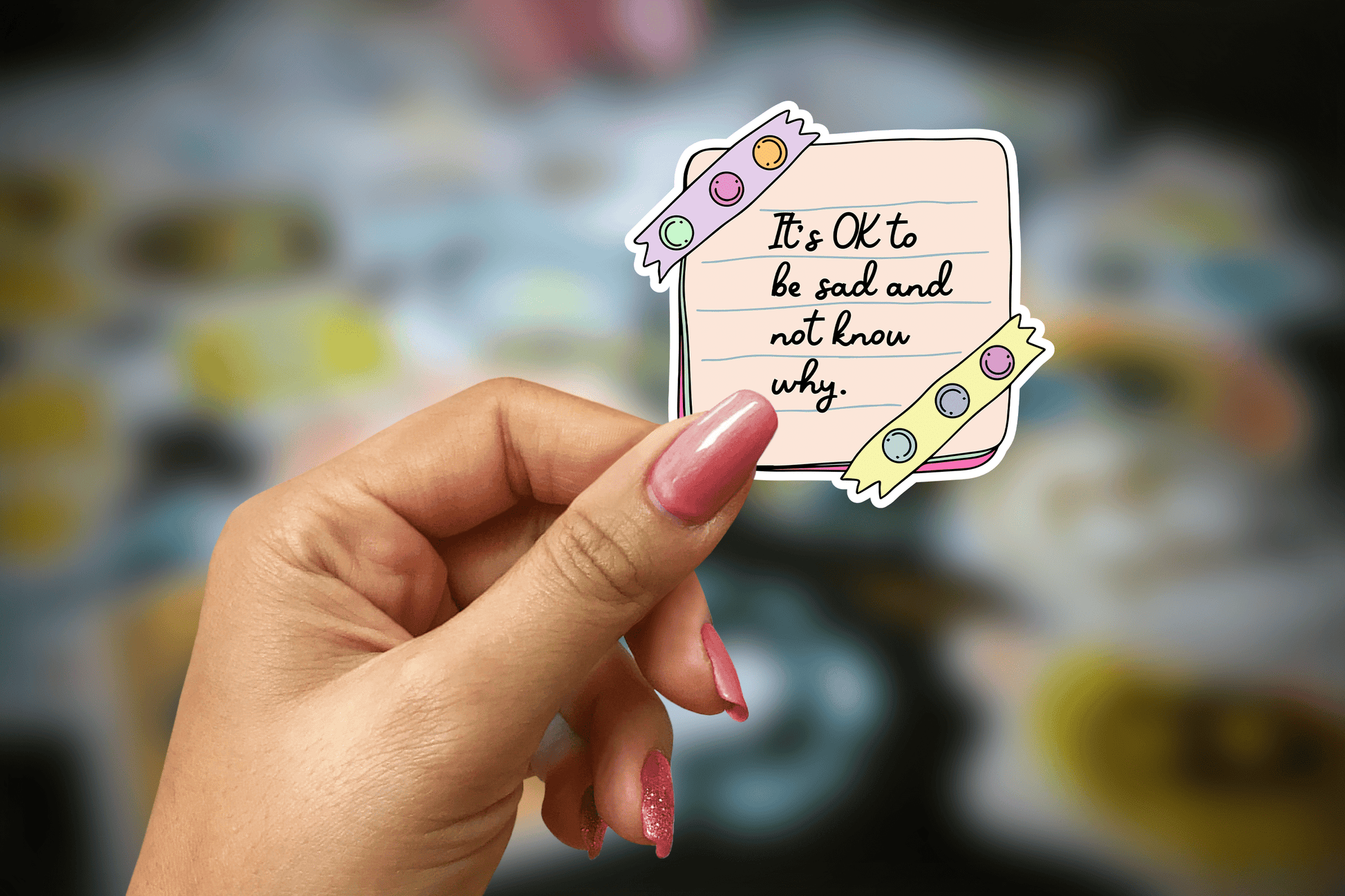 i'ts ok to be sad and not know why ~ vinyl sticker - Pae Pukapuka