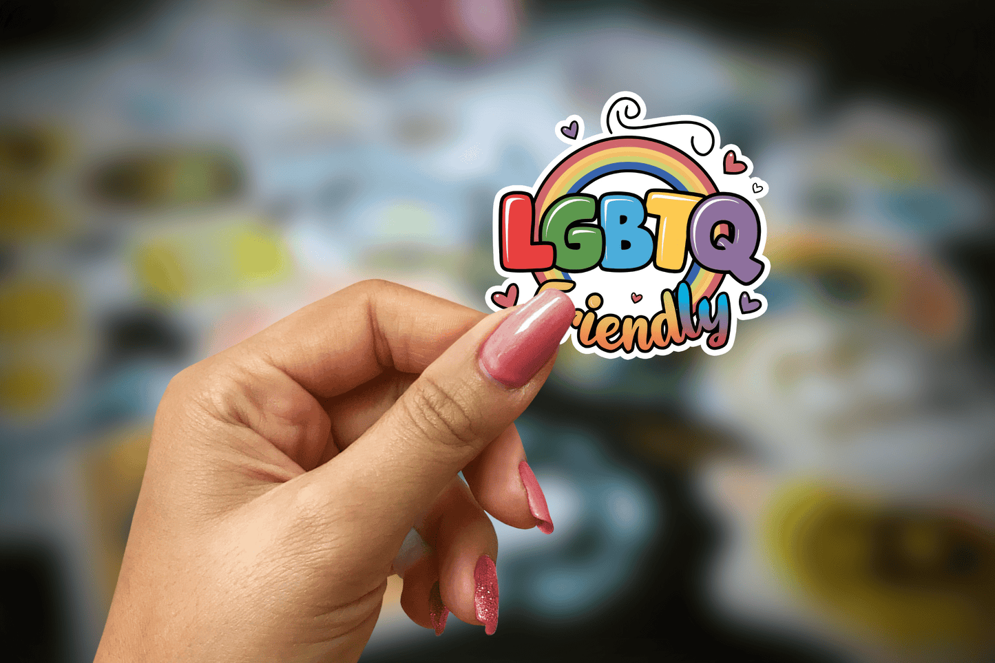 lgbt friendly ~ pride ~ vinyl sticker - pae pukapuka