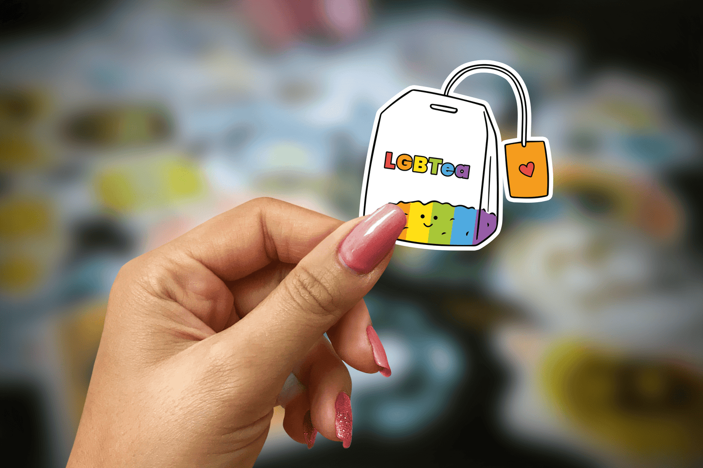 lgbtea ~ pride ~ vinyl sticker - pae pukapuka