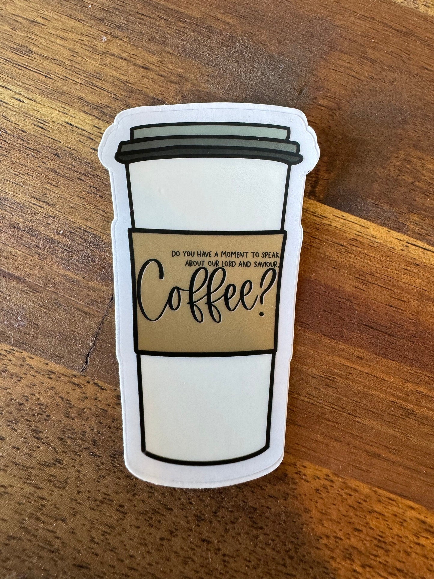 lord and saviour coffee - vinyl sticker - pae pukapuka