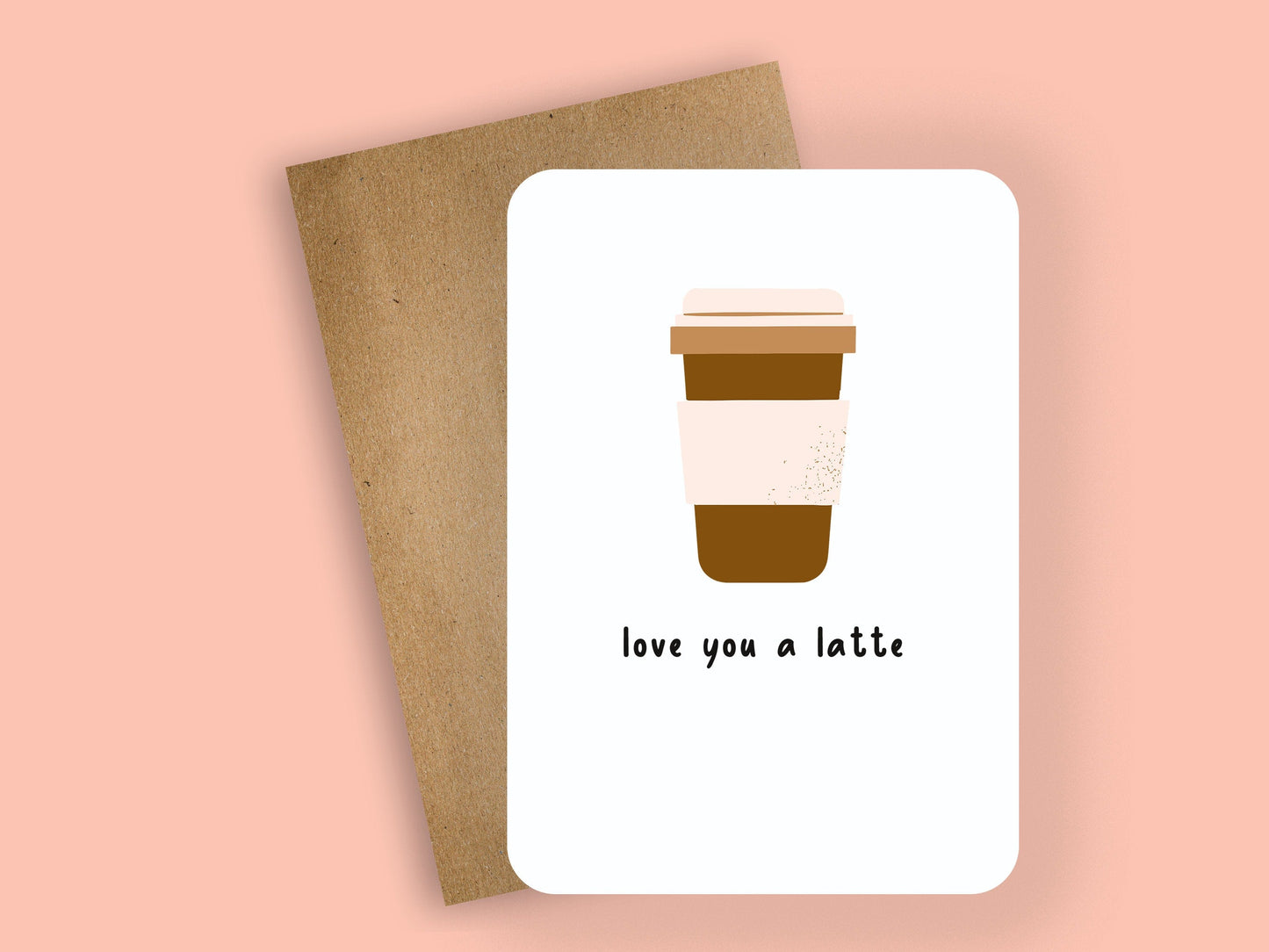 love you a latte ~ greeting card - pae pukapuka