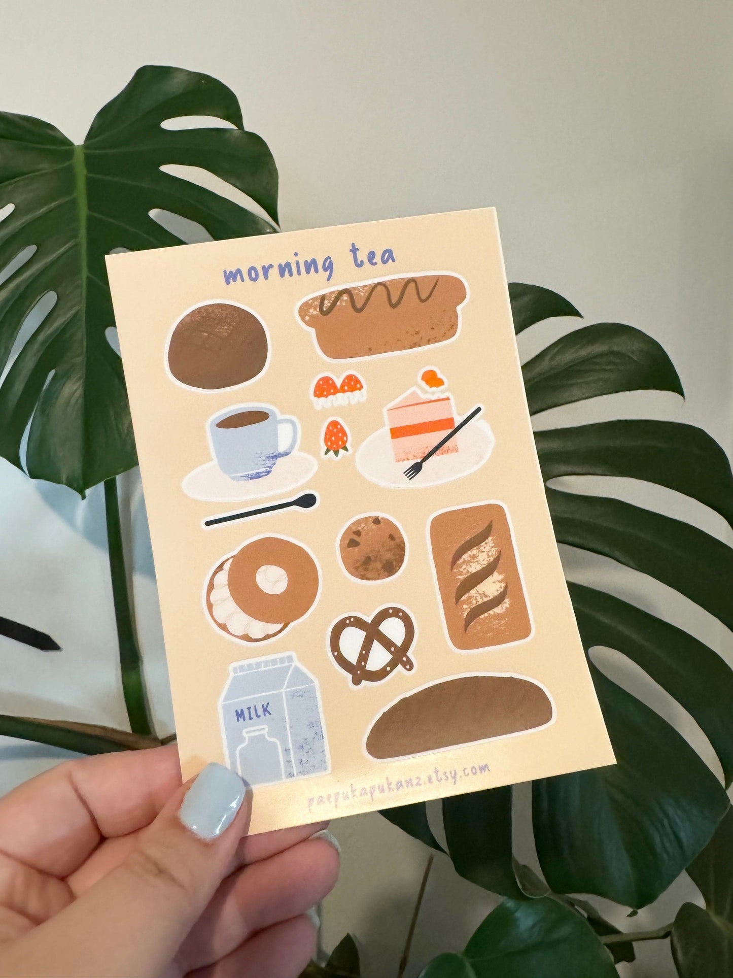 morning tea ~ vinyl sticker sheet - pae pukapuka