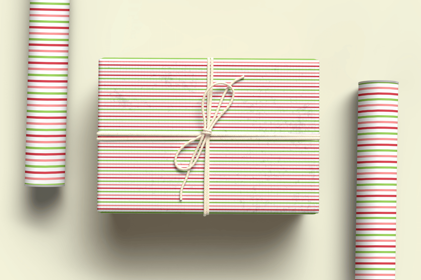 pin stripe christmas wrapping paper ~ a3 - pae pukapuka