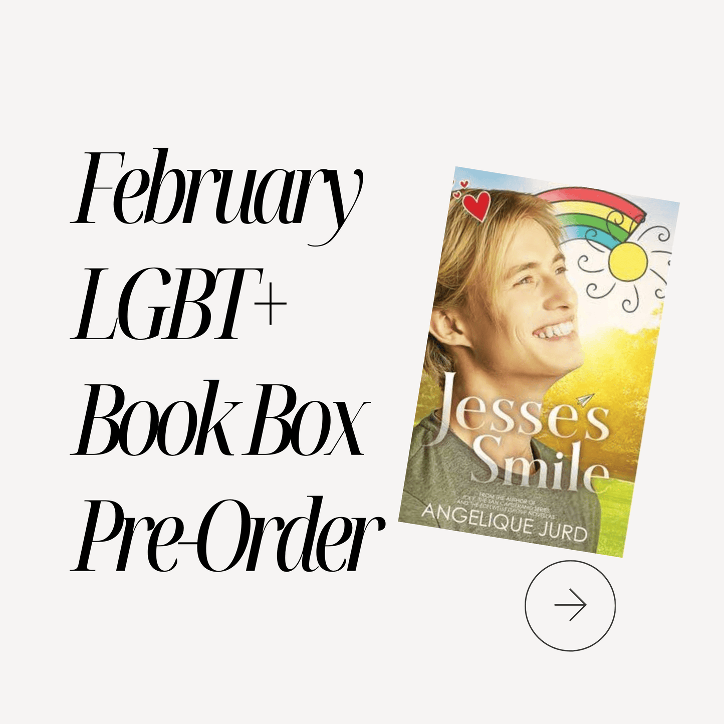 pre - order jesse's smile by angelique jurd ~ lbgt+ book box - pae pukapuka