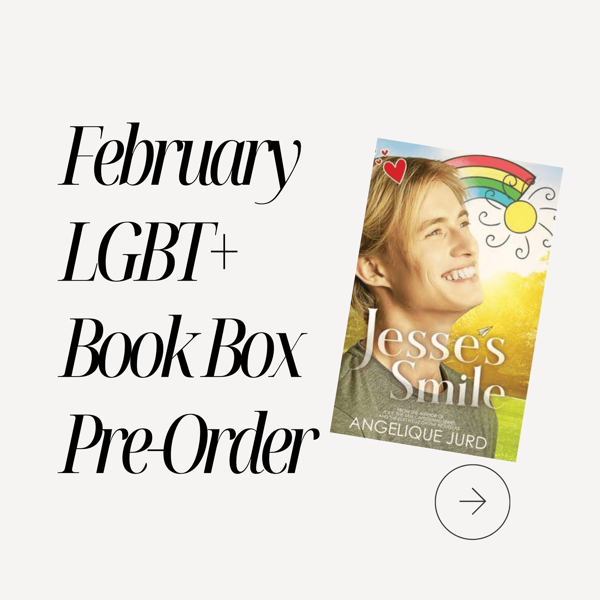 PRE - ORDER Jesse's Smile by Angelique Jurd ~ LBGT+ Book Box - Pae Pukapuka