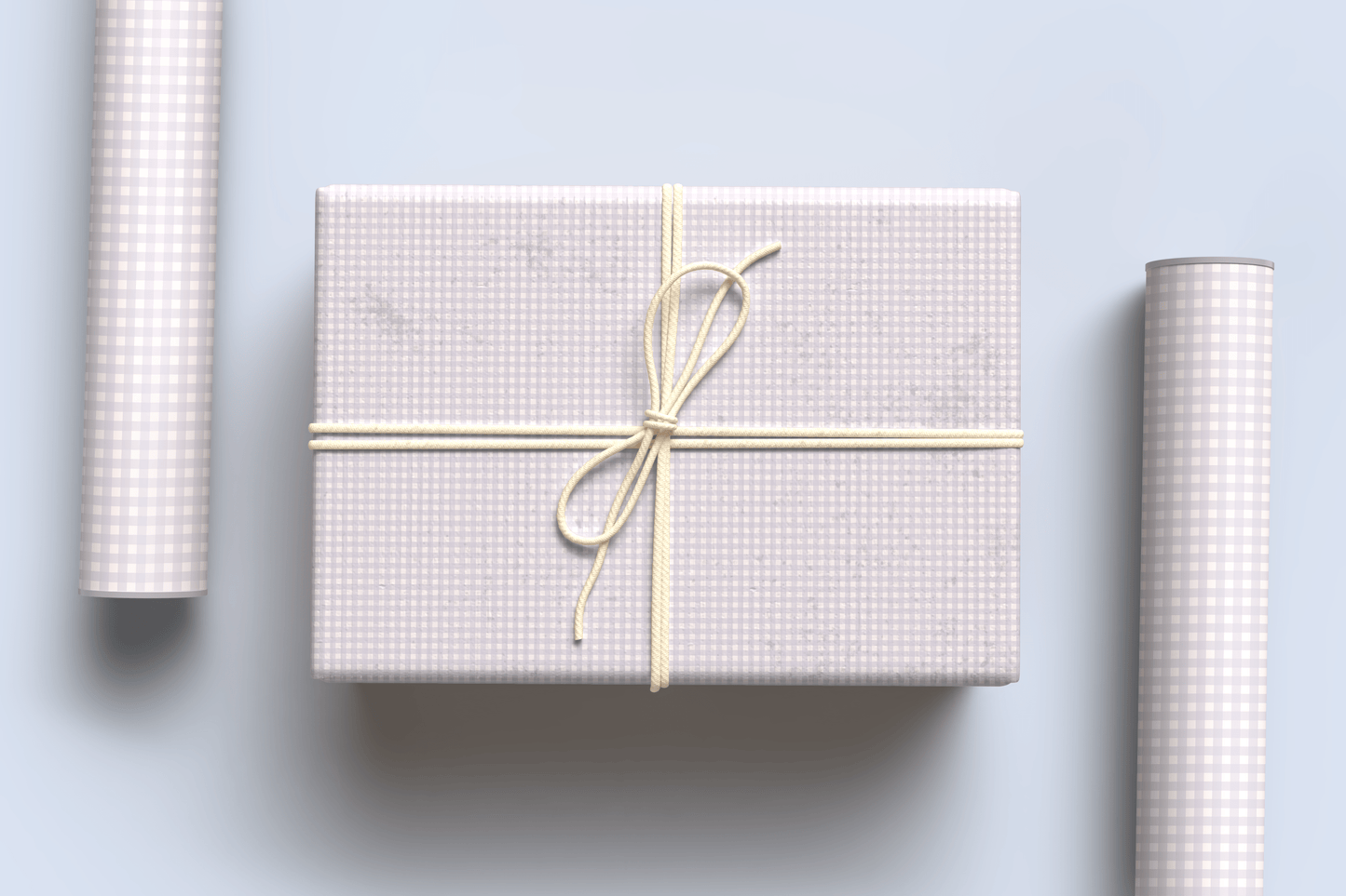 purple gingham wrapping paper ~ a3 - pae pukapuka