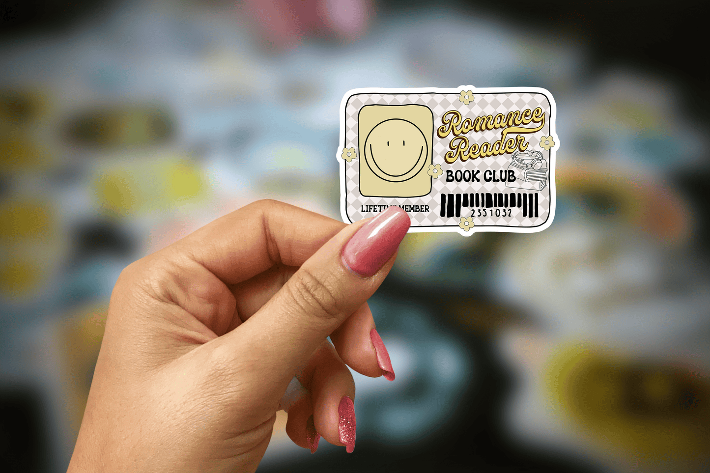 romance reader book club ~ vinyl sticker - pae pukapuka