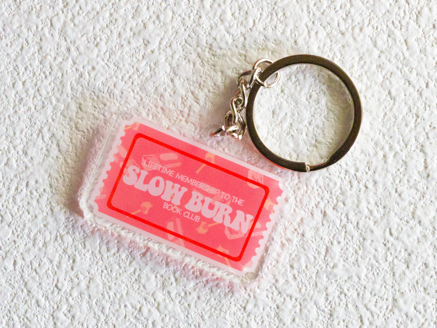 slow burn book club - keyring - pae pukapuka